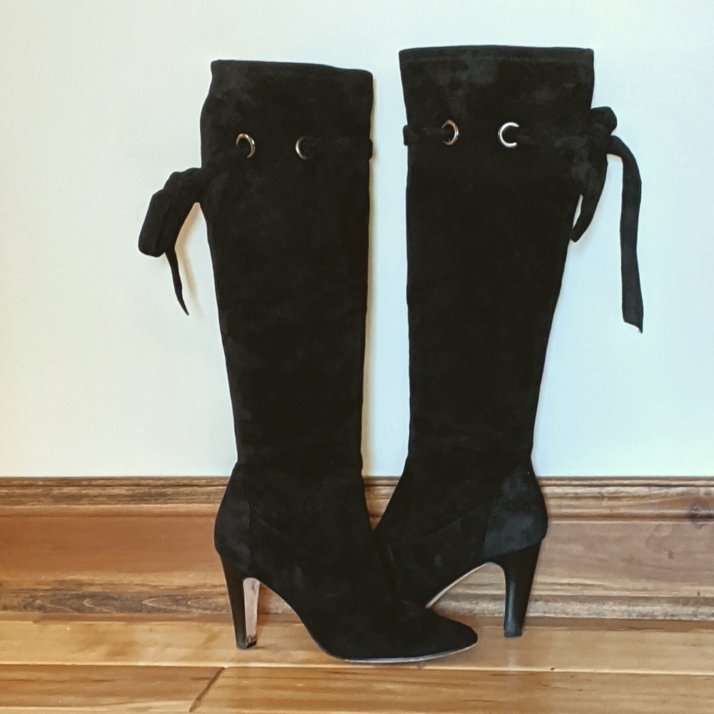 Cole Haan air Rochelle zip black suede boots